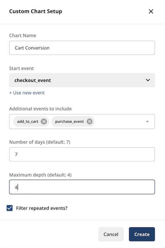 User flow creation interface