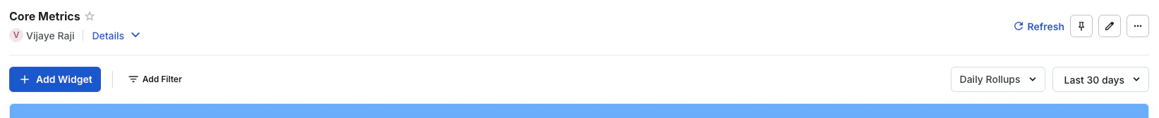Dashboard refresh button