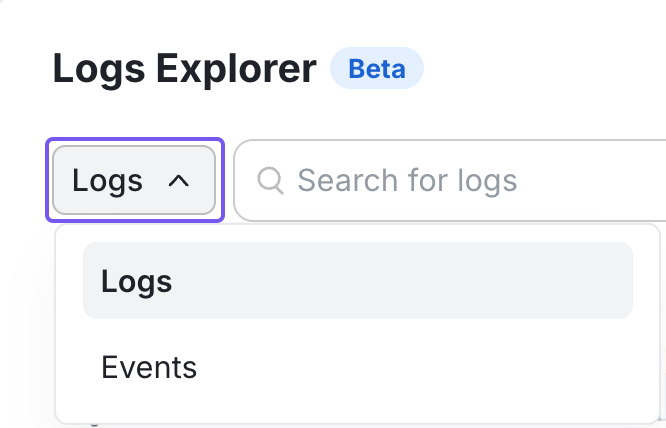 Logs Explorer Switch Mode