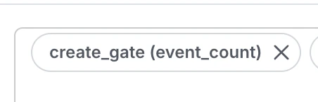 Metric name dropdown showing configure options