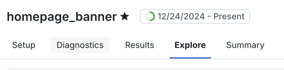 Custom query explore tab interface