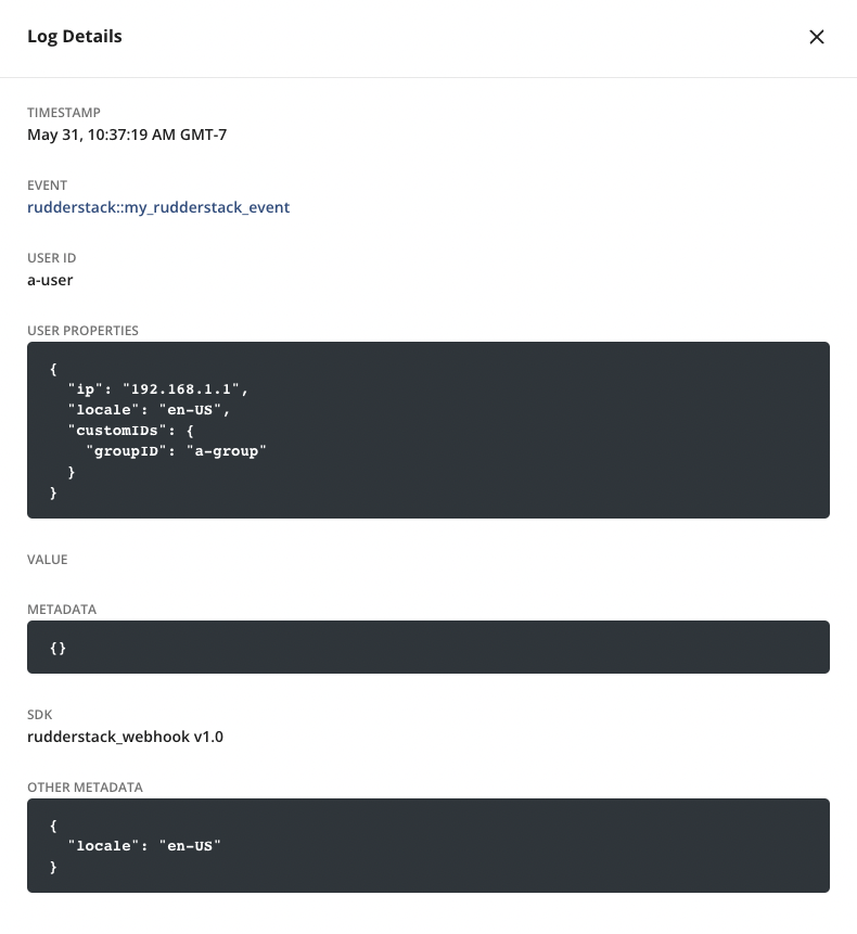 Statsig metrics log stream interface