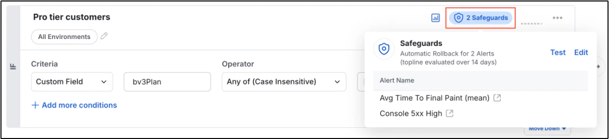 View an existing Safeguard