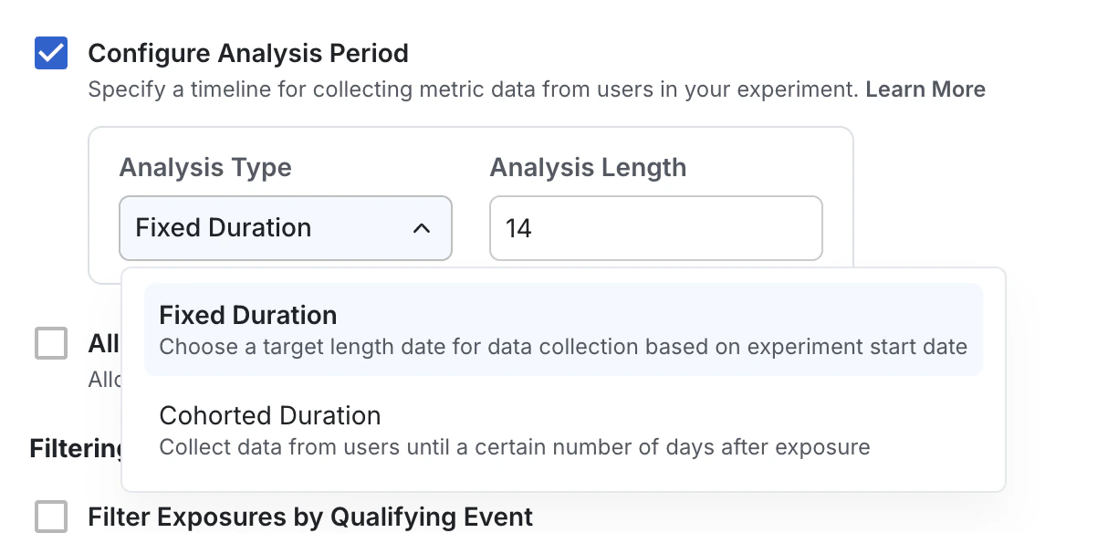 Analysis Period Settings