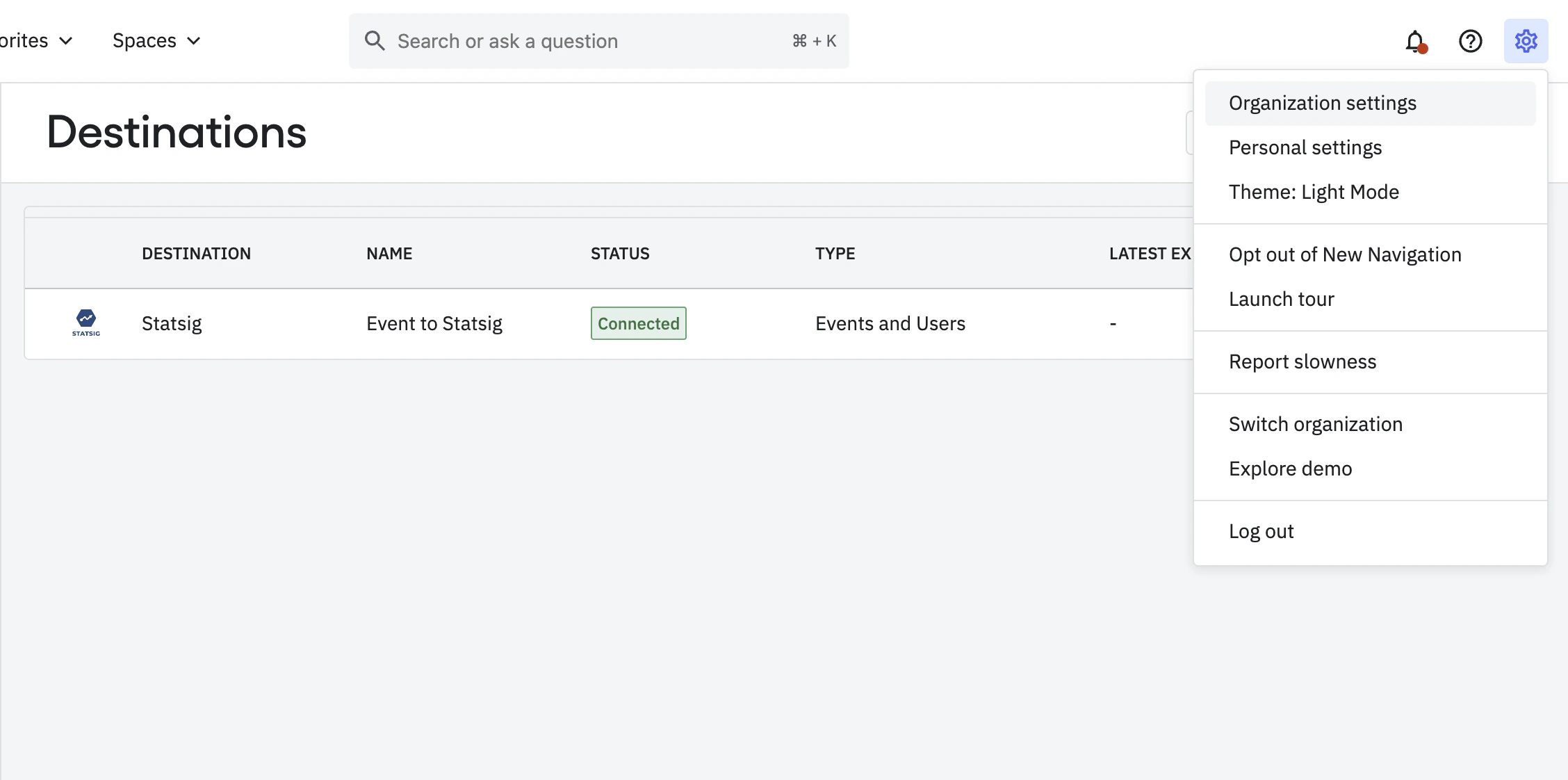 Amplitude settings menu accessed from bottom-left