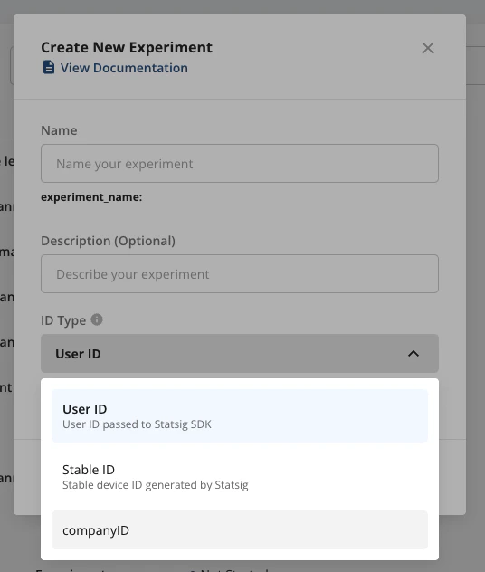 Select Custom ID Type