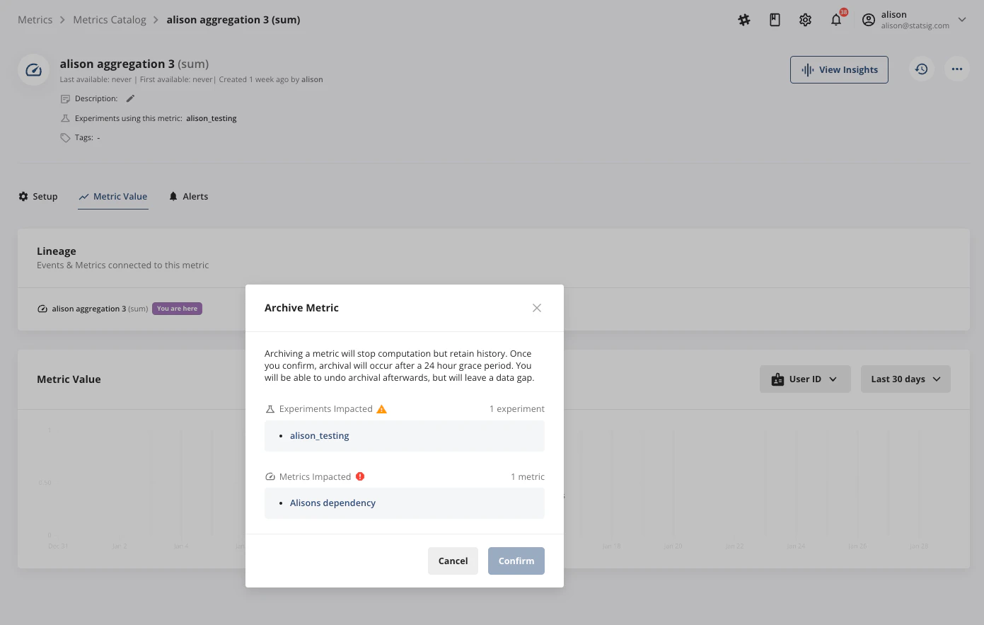 Archive dependencies