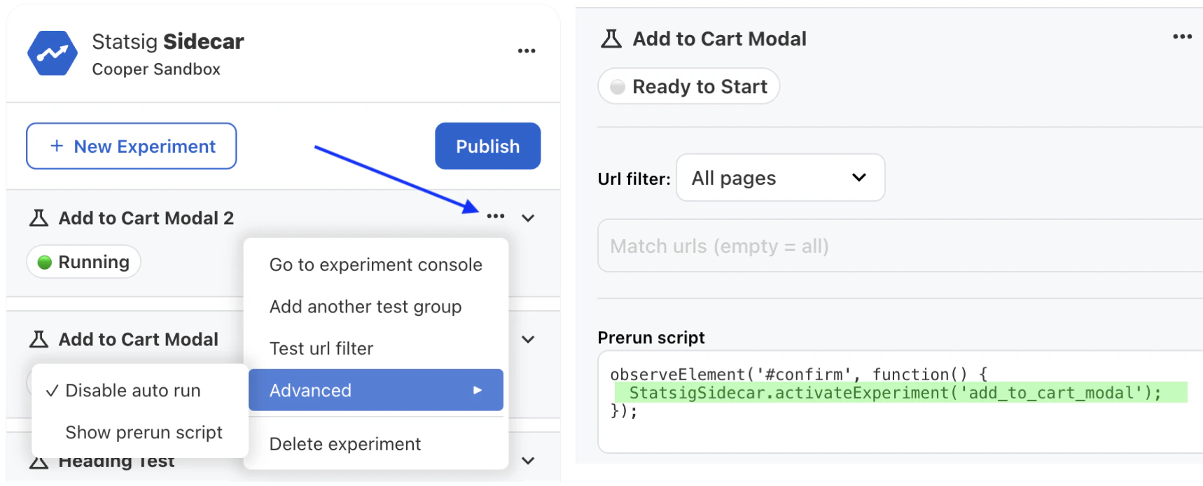 Single Page App configuration settings in Sidecar
