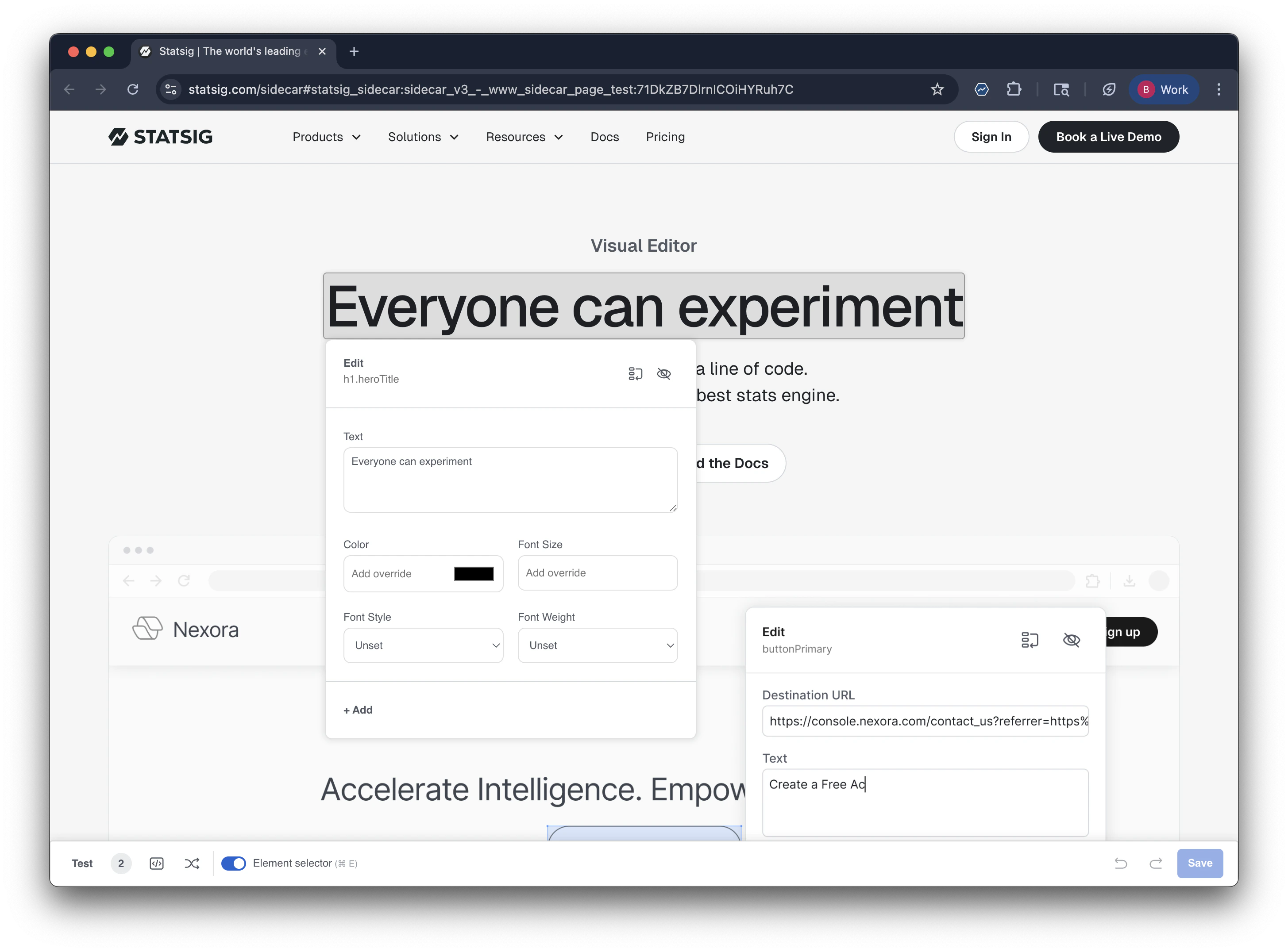 Visual Editor Editor