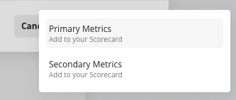 Monitoring metrics section showing new local metric entry