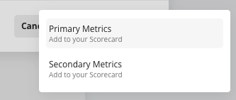 Monitoring metrics section showing new local metric entry