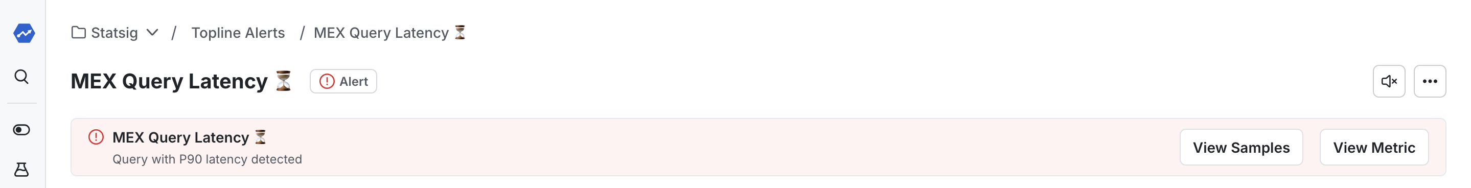 Topline Alerts table with active alerts