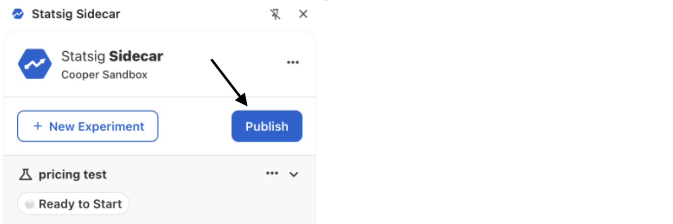 Statsig experiment console interface