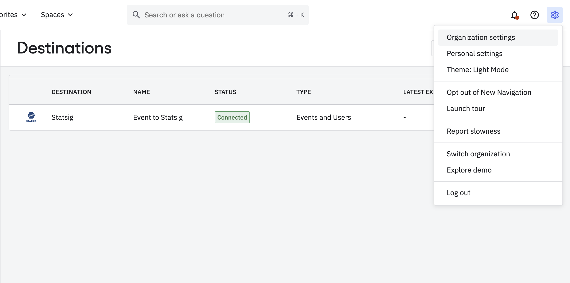 Amplitude settings menu accessed from bottom-left