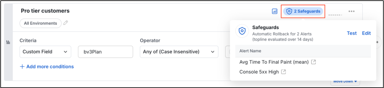 View an existing Safeguard