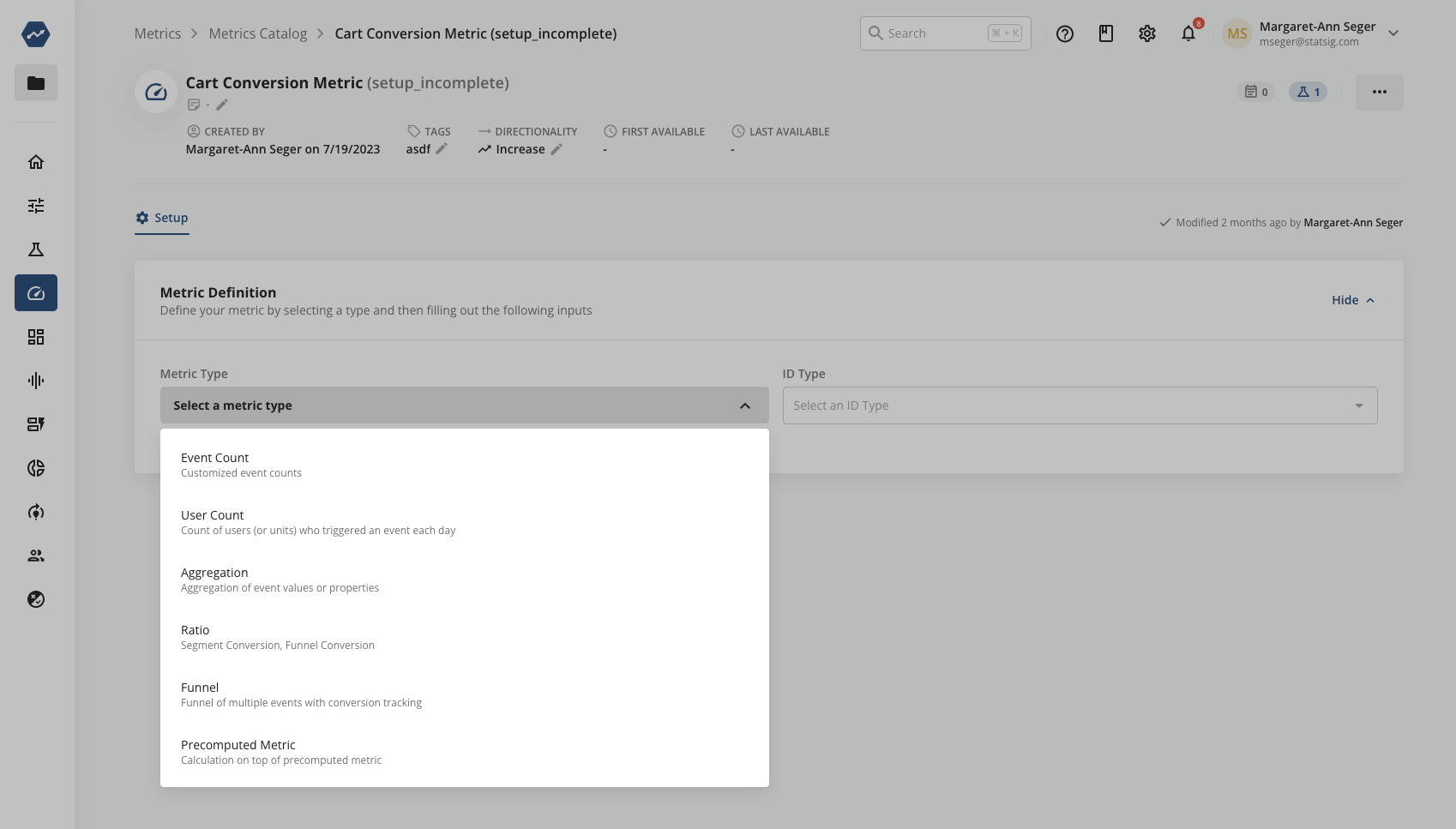 Create custom metrics interface