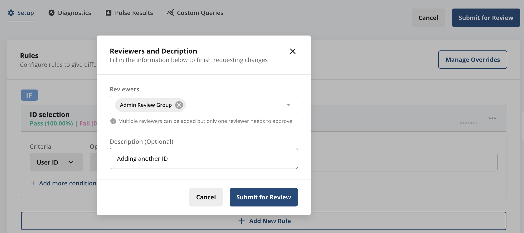Team selection for review submission