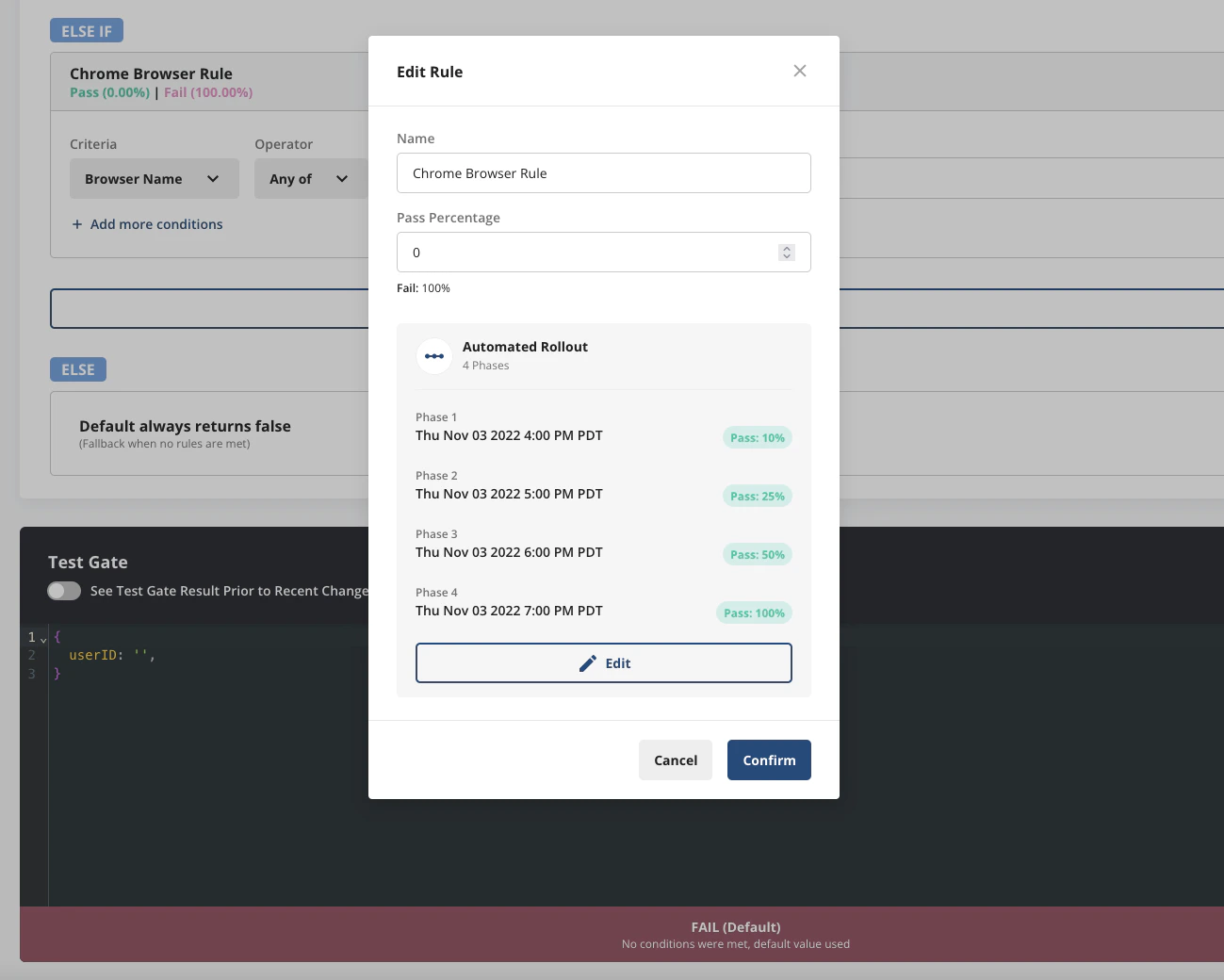 Scheduled rollout phases preview