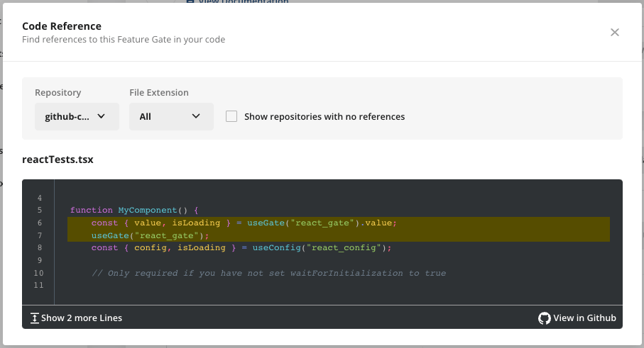 Github Code References | Statsig Docs