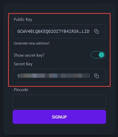public and private keys