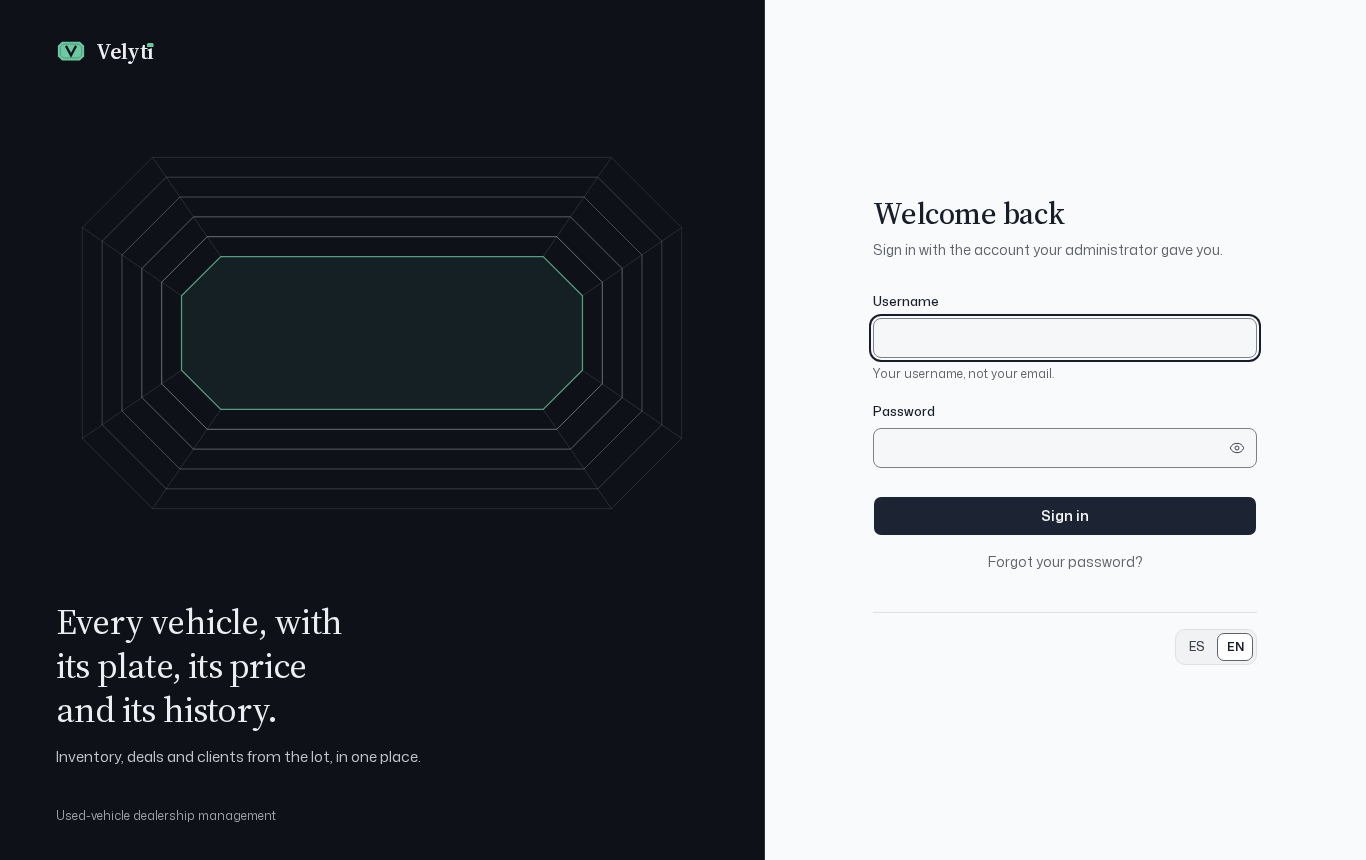 The sign-in screen.