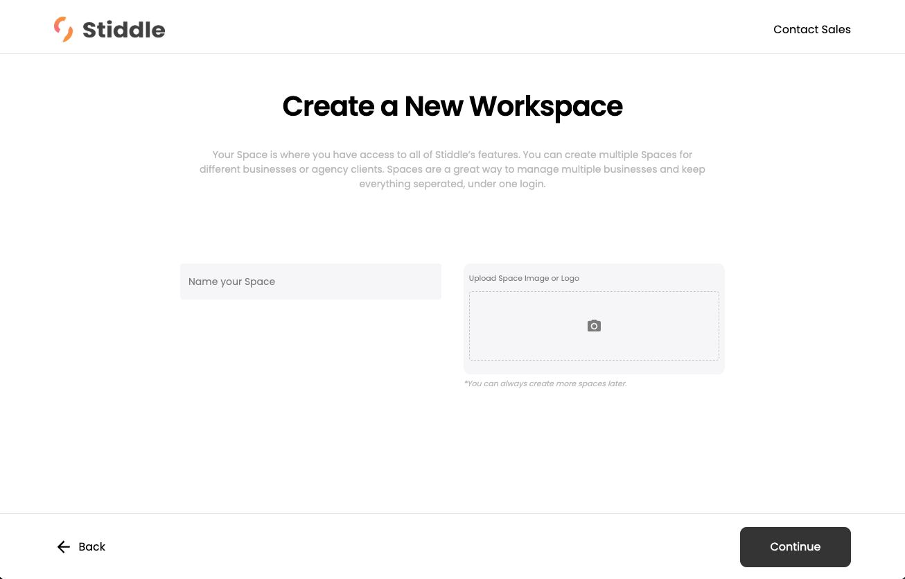 Step 1 — name the workspace