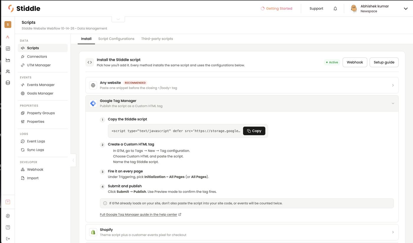 Install — Google Tag Manager