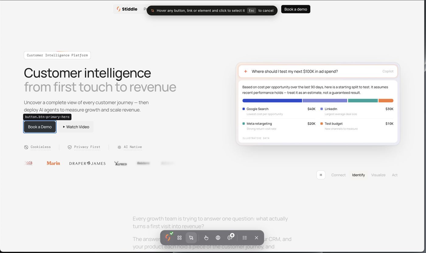 Hover to inspect an element
