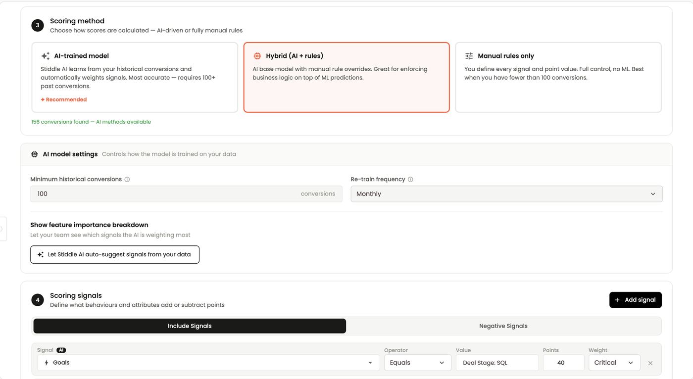 AI model settings