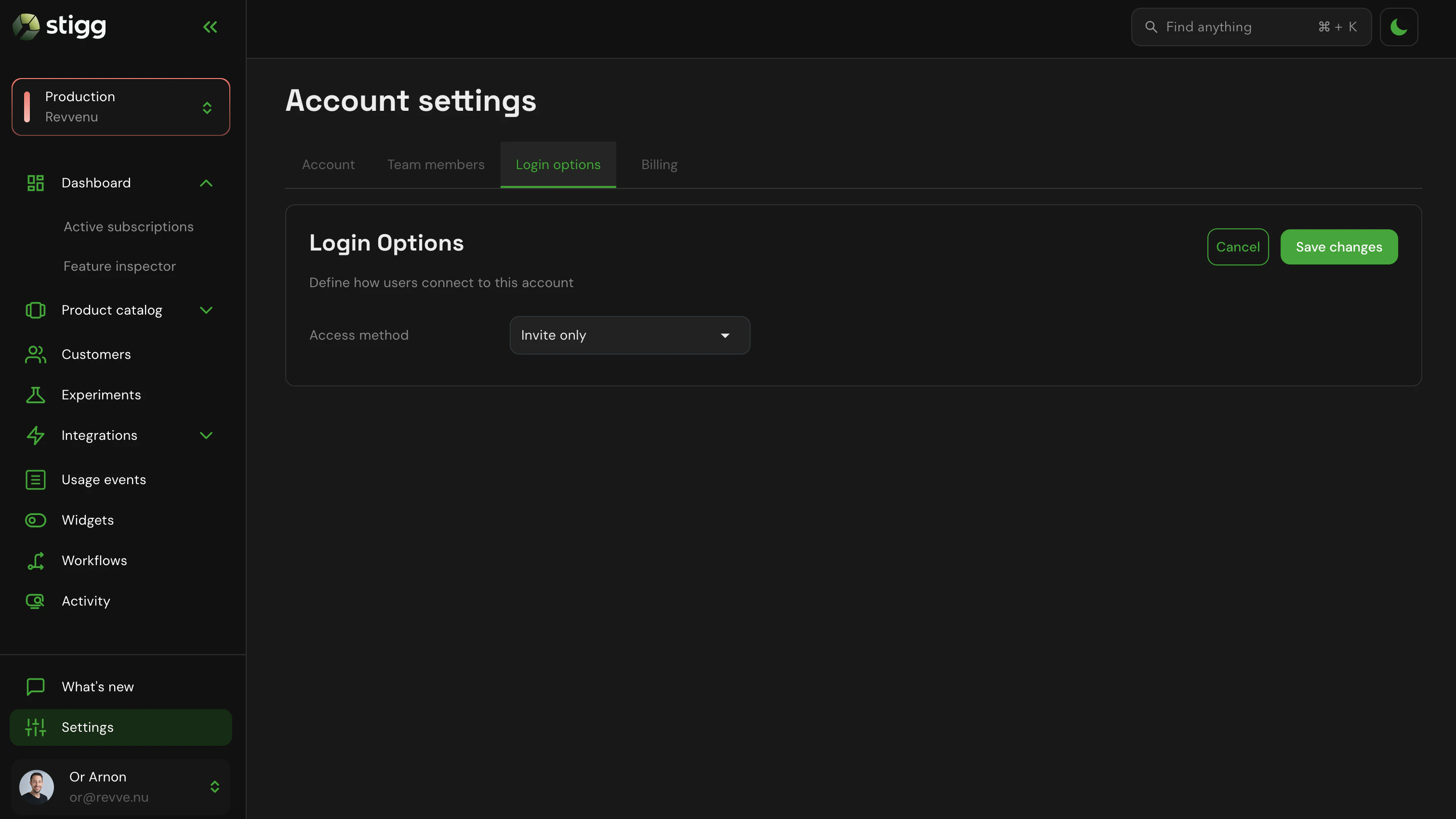 Invite only - Stigg Documentation