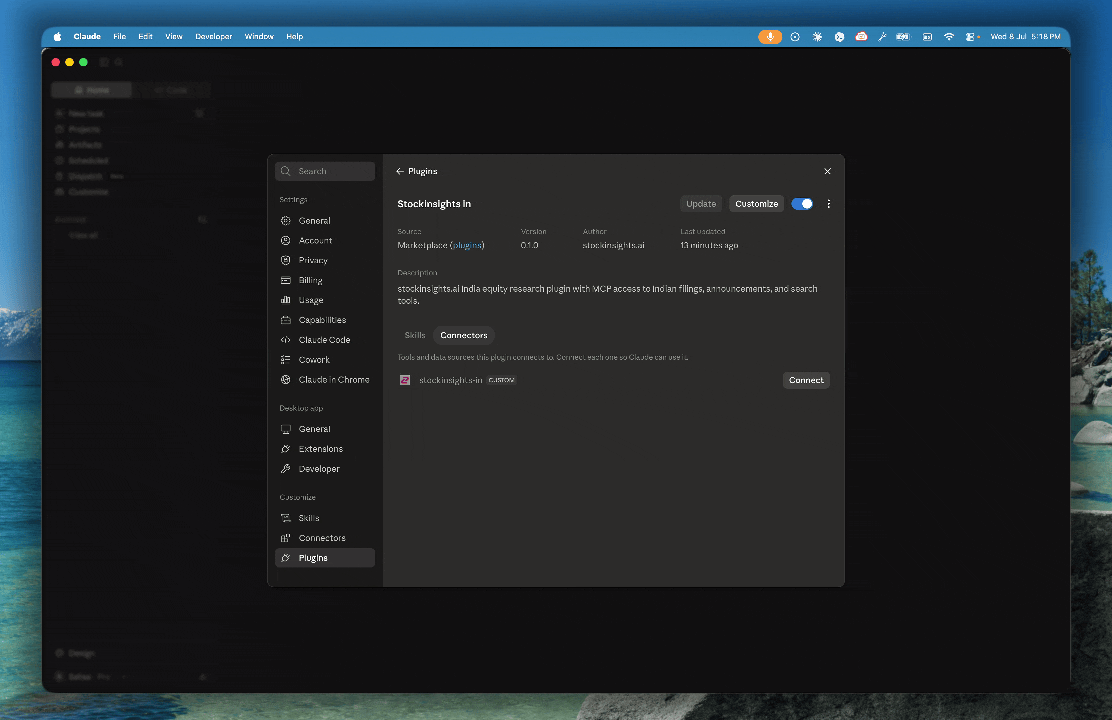 Authorize application connection
