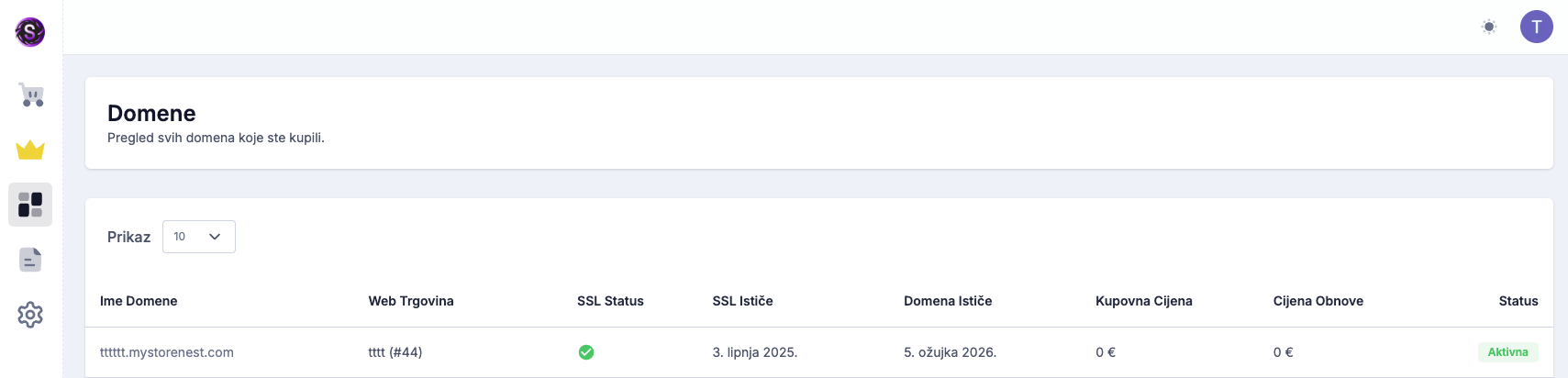 Domene - svijetla tema