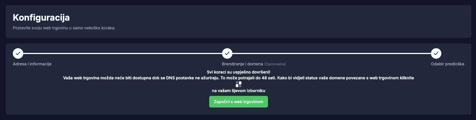 Status narudžbe - tamna tema