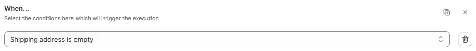 Versandadresse ist leer