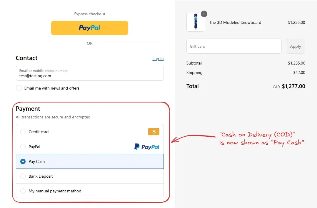 Après application de la règle