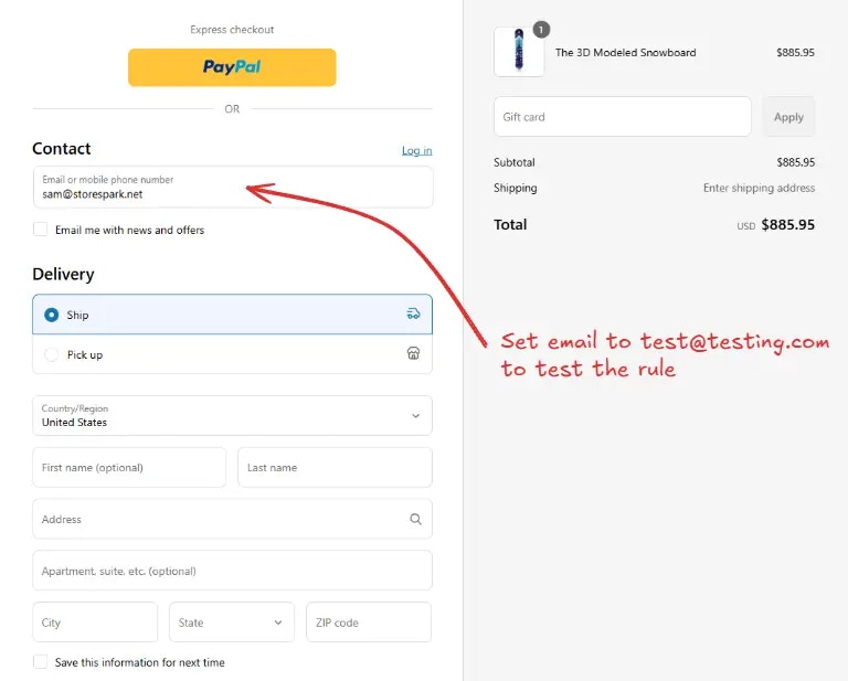 Avant application de la règle