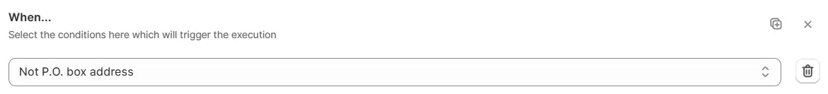 Keine Postfach-Adresse