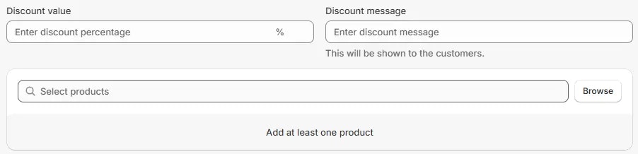 商品割引の入力設定