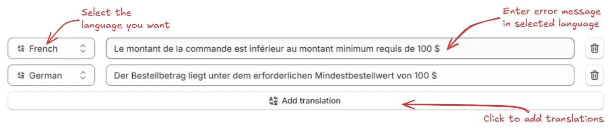 Übersetzungen hinzufügen