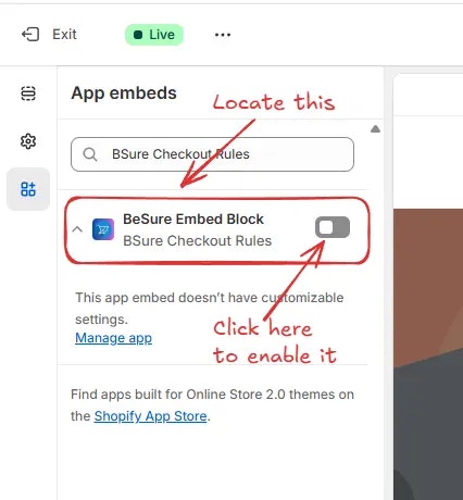 Locate And Enable Block