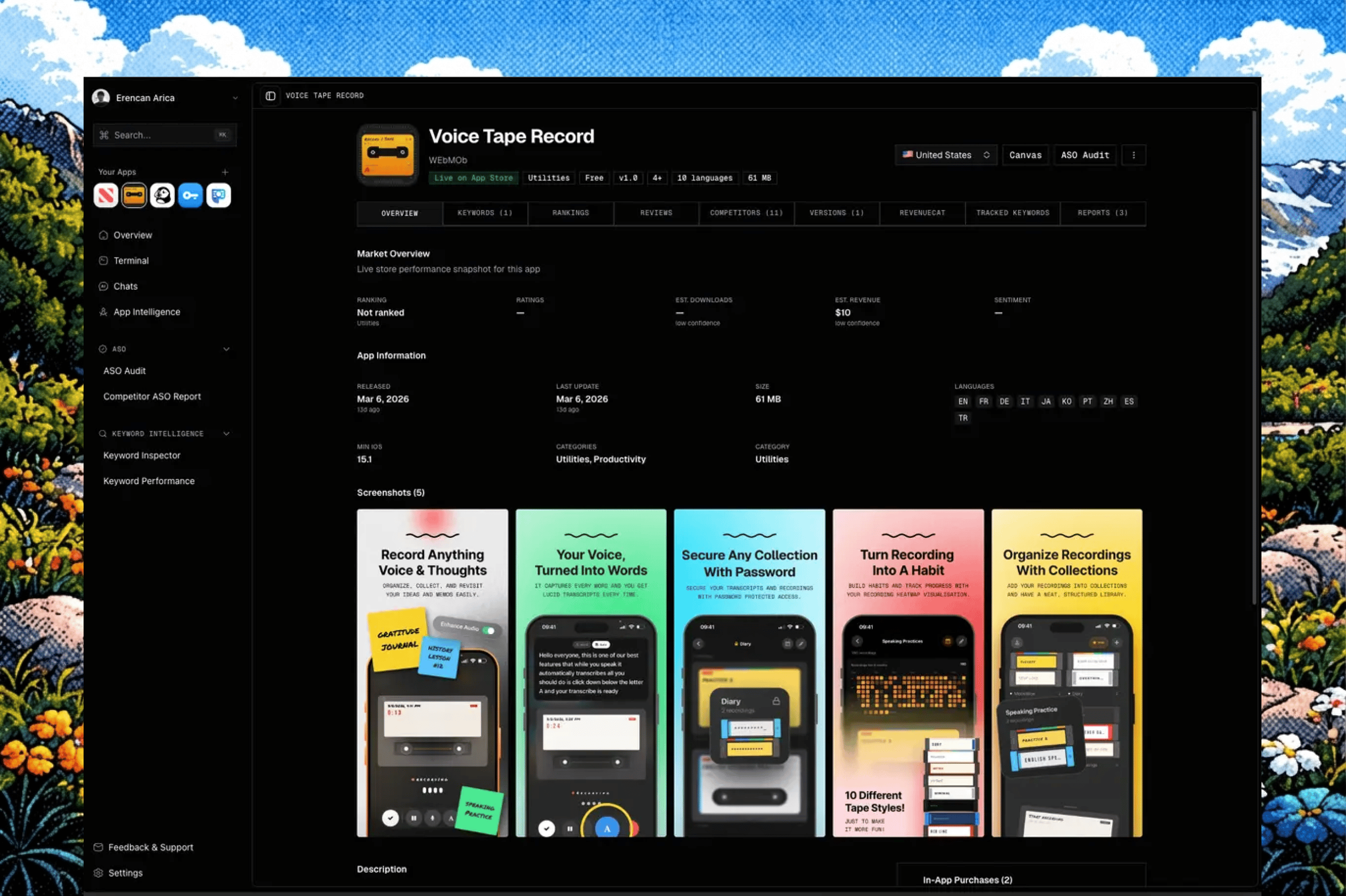 Appeeky My Apps Dashboard