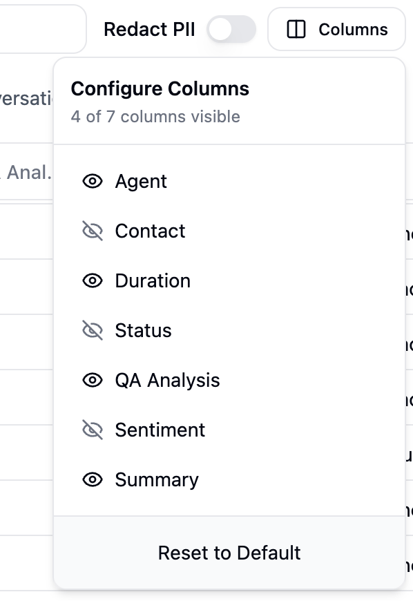 Configure Columns