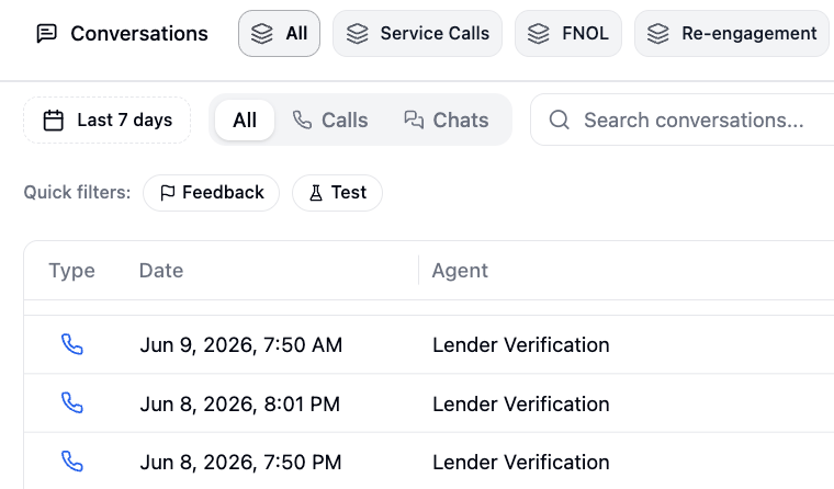 Conversations Page
