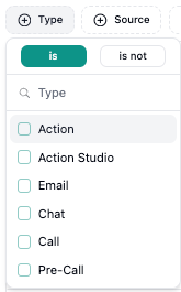 Type filter
