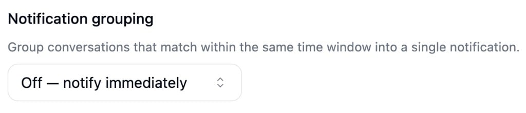 Notification grouping
