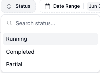 Status filter