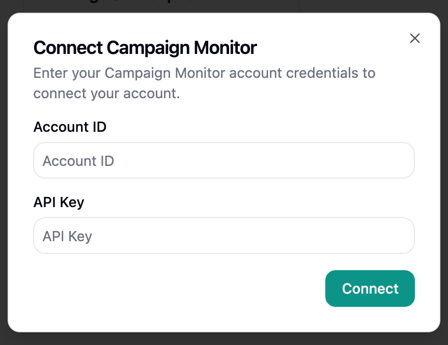 Campaign Monitor Configuration