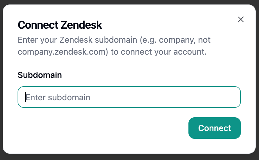 Zendesk Configuration