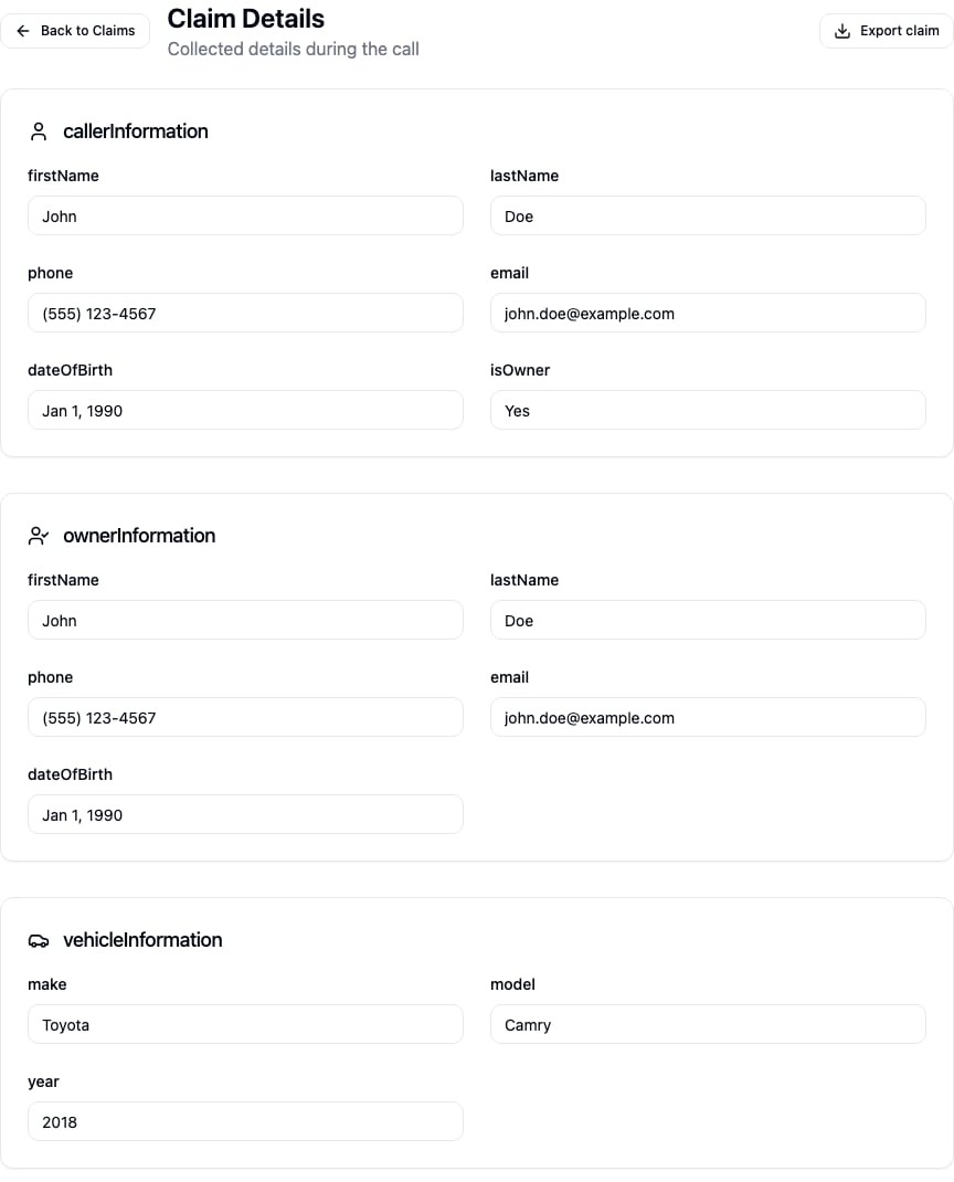 Claim details
