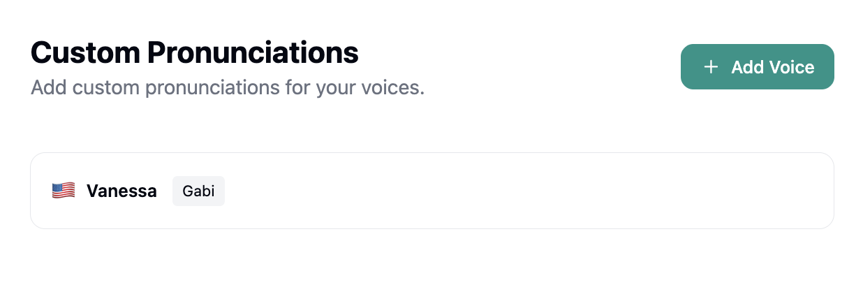 Custom Pronunciations